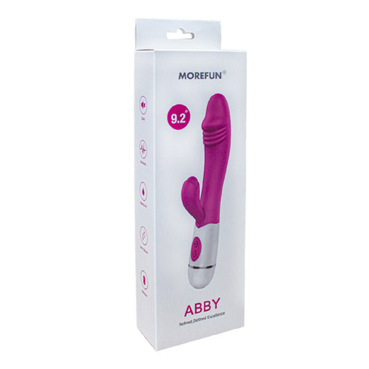 Vibratore e stimolatore ARMONY ABBY rosa con 16 velocità, design elegante e superficie liscia, per piacere e stimolazione.