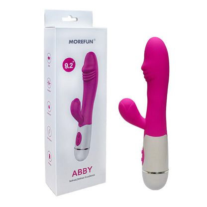 Vibratore e stimolatore rosa ARMONY Abby con 16 velocità, display e design elegante, in plastica liscia e compatta.
