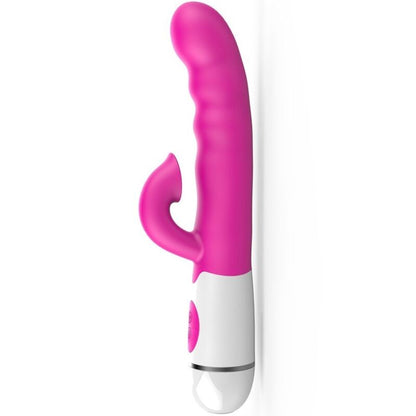 Vibratore multifunzione ARMONY AMIR rosa con stimolatore lingua, 16 velocità, design elegante e funzionalità variabili.