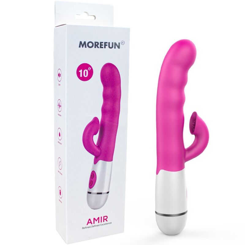 Vibratore multifunzione ARMONY AMIR rosa con stimolatore a lingua e 16 velocità, design elegante e versatile per il piacere