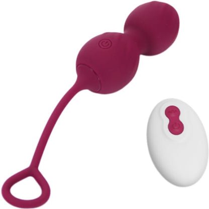 Manubrio vaginale ARMONY BLOSSOMS con telecomando, 10 vibrazioni, colore rosso scuro, vibratore per piacere intimo.