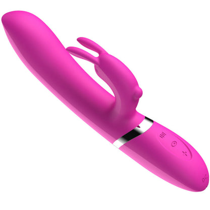 Vibratore AVA Coniglio Fucsia di ARMONY VIBRATORS, elegante vibratore rosa con forma di coniglio, dettagli vibranti e design ergonomico