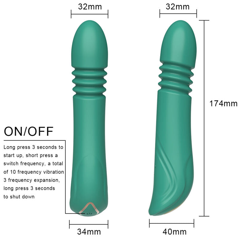Vibratore verde ARMONY VIBRATORS G-Spot con design ergonomico e stimolante, ideale per la stimolazione del punto G