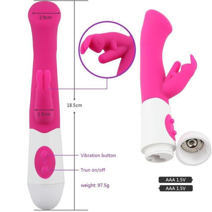 Vibratore e stimolatore rabbit G-spot ARMONY, rosa, con 10 velocità, design ergonomico, utilizzato per piacere e stimolazione femminile