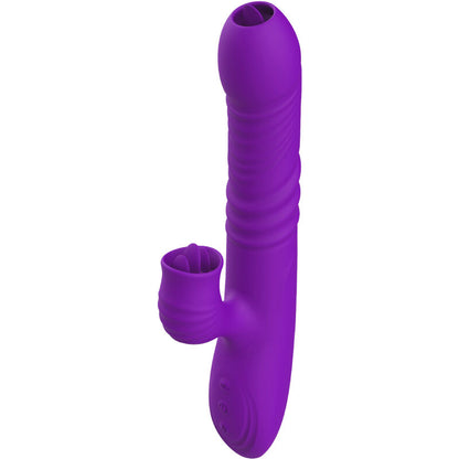 Vibratore ARMONY Fully G Spot Rabbit con effetto calore e stimolante lingua, colore viola, design elegante e funzionale.