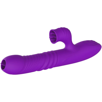 Vibratore rabbit ARMONY Fully G-Spot con effetto calore e stimolante lingua, colore viola, design ergonomico e dettagli realistici