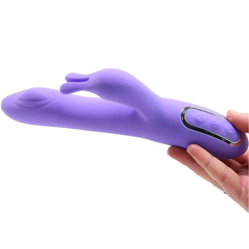 Vibratore Isabella e stimolatore coniglio viola di ARMONY VIBRATORS, design elegante e dettagli colorati.