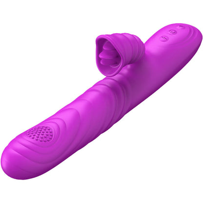 Vibratore multifunzione ARMONY Angelia con effetto calore, stimolante lingua viola, design elegante e funzionalità avanzate.