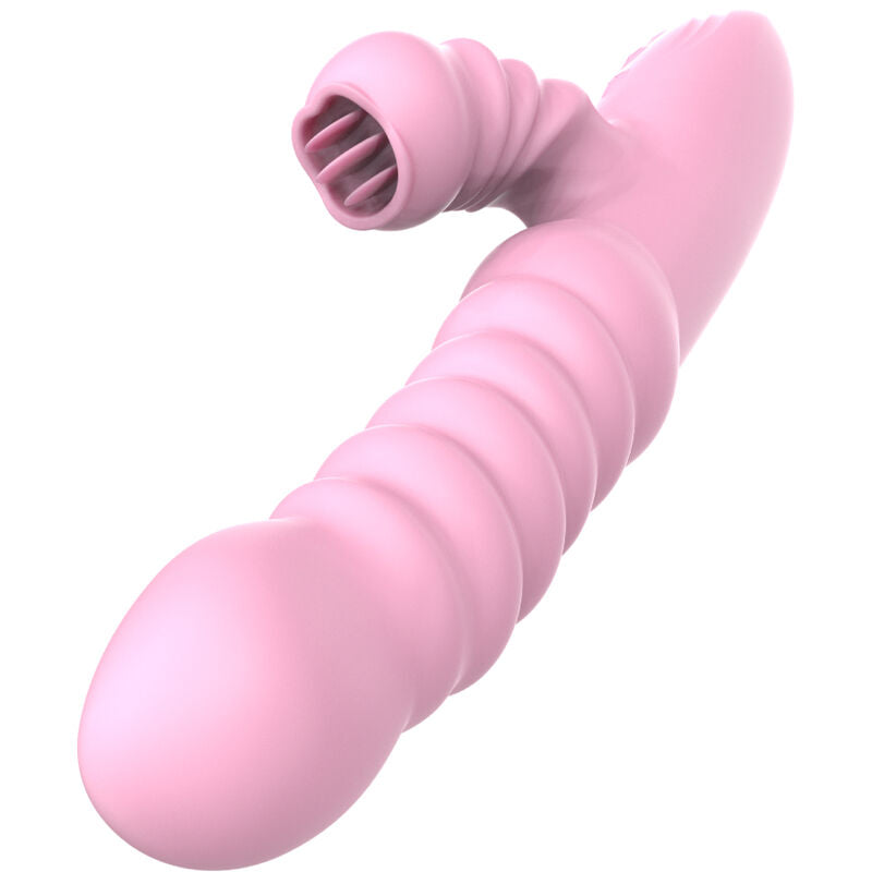 Vibratore multifunzione ARMONY con lingua stimolante, effetto calore, colore rosa, design ergonomico, marca ARMONY VIBRATORS.
