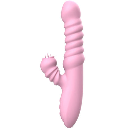 Vibratore multifunzione ARMONY con lingua stimolante, effetto calore e design rosa, ideale per la stimolazione personale.