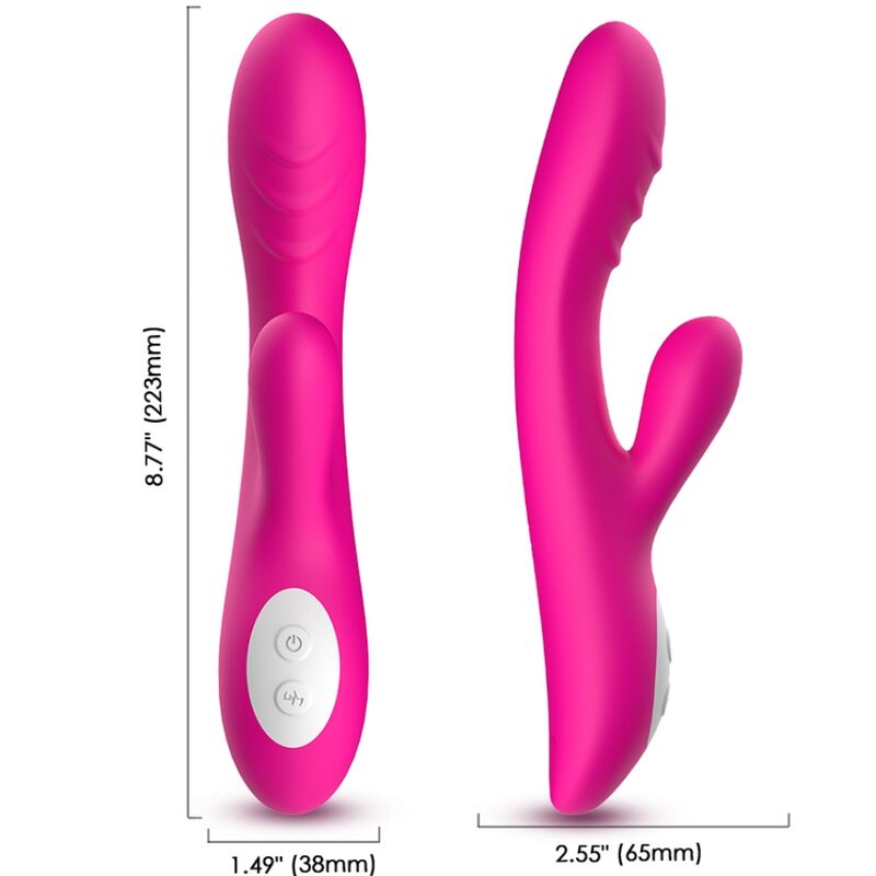 Vibratore ARMONY Spark effetto calore di colore fucsia, design ergonomico e funzionale, prodotto da ARMONY VIBRATORS.