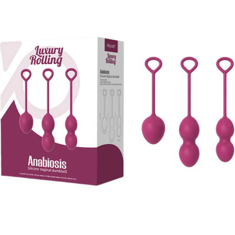 Manubri vaginali ARMONY ANABIOSIS a 3 livelli, colore Bordeaux, dispositivo di benessere e allenamento vaginale ARMONY WEARABLES