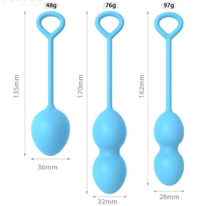 Manubrio vaginale ARMONY ANABIOSIS a 3 livelli blu, dispositivo di piacere e stimolazione intima, prodotto ARMONY WEARABLES.