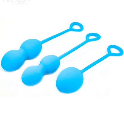 Manubrio vaginale ARMONY ANABIOSIS a 3 livelli blu, dispositivo di piacere per il benessere sessuale, con design ergonomico.