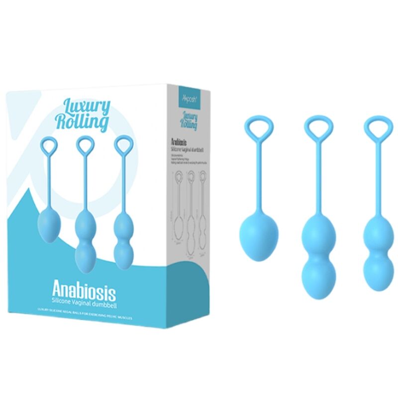 Manubrio vaginale ARMONY ANABIOSIS a 3 livelli blu, dispositivo di stimolazione intima, marca ARMONY WEARABLES.