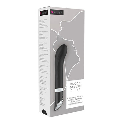 Sesso anal B Swish Buona Curva Deluxe Nera, sex toy in silicone con design ergonomico e superficie liscia.