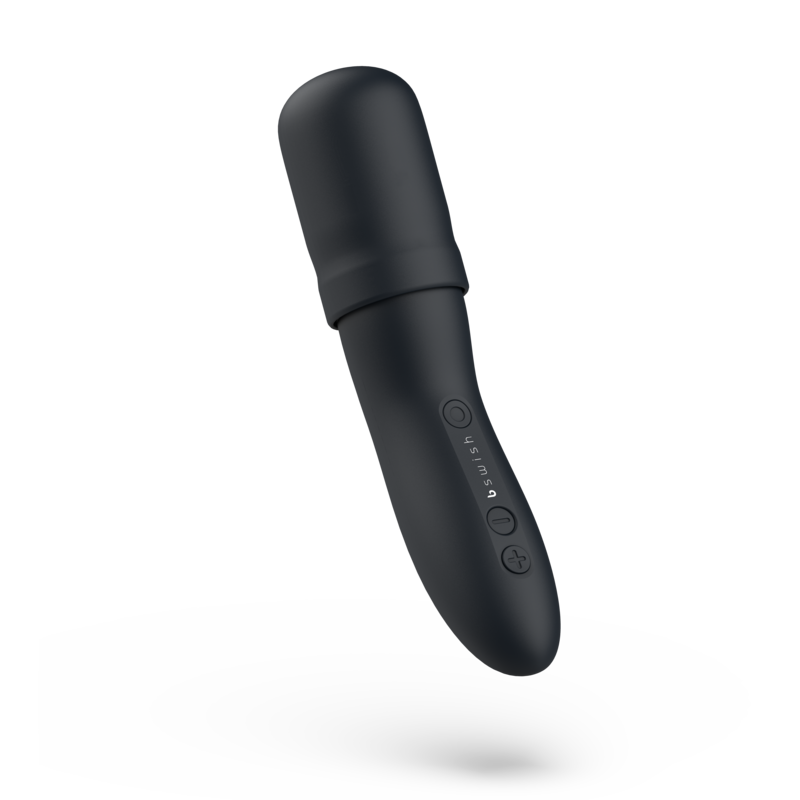 B Swish Bacchetta Vibratore B Thrilled Premium nera, dispositivo vibrante in silicone di alta qualità, design elegante e compatto