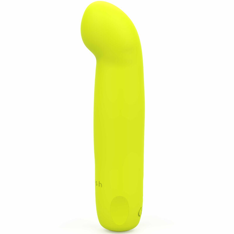 Vibratore B SWISH BCUTE CURVE INFINITE CLASSIC in silicone giallo, ricaricabile, edizione limitata, con forma curva e design elegante