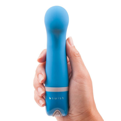 Vibrante dildo curvo blu Laguna B Swish BDESIRED DELUXE, design ergonomico e dettagli realistici per piacere intenso.