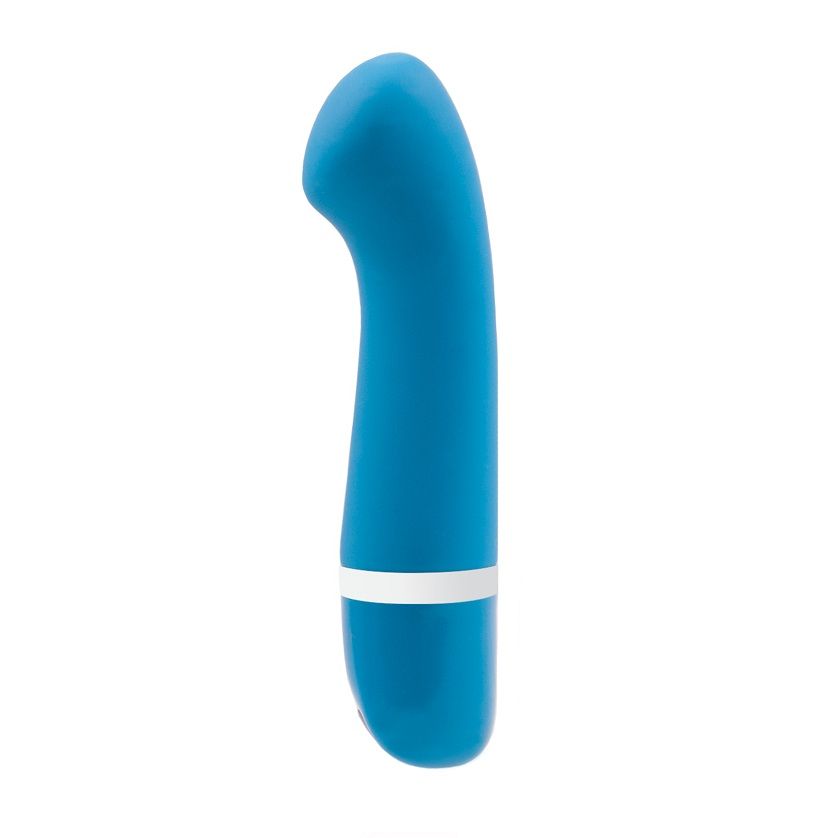 Vibrante dildo curvo blu Laguna B SWISH B DESIRED DELUXE con superficie liscia e dettagli realistici, ideale per piacere e stimolazione.