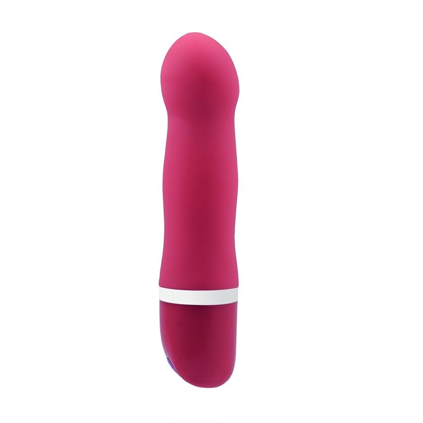 Vibratore B SWISH BDESIRED DELUXE CURVA ROSA con forma curvata e design elegante, ideale per stimolazione interna e esterna.
