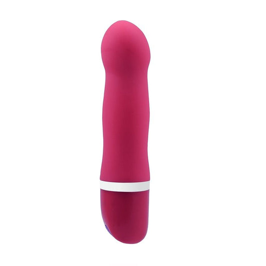 Vibratore B SWISH BDESIRED DELUXE CURVA ROSA con forma curvata e design elegante, ideale per stimolazione interna e esterna.