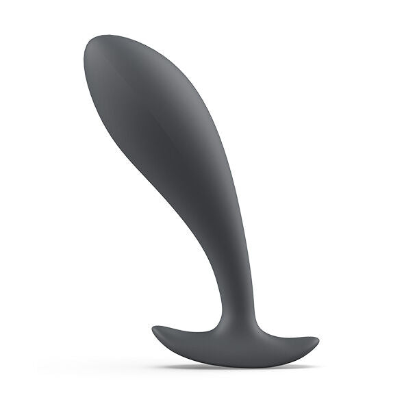 Plug prostatico B SWISH B FILLED BASIC in ardesia, design ergonomico e morbido per stimolazione e comfort.