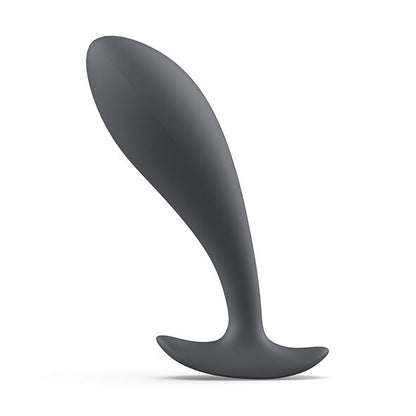 Plug prostatico B SWISH B FILLED BASIC in ardesia, design ergonomico e morbido per stimolazione e comfort.