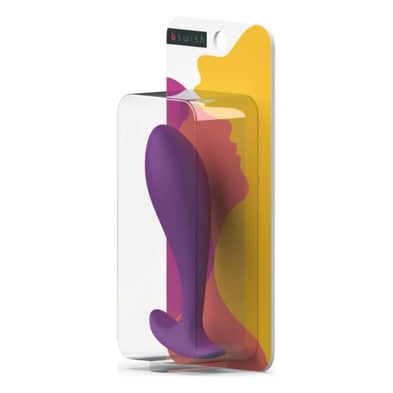 Plug prostatico B SWISH B FILLED BASIC Orchidea, design ergonomico in silicone rosa, con superficie liscia e manico per facile utilizzo.