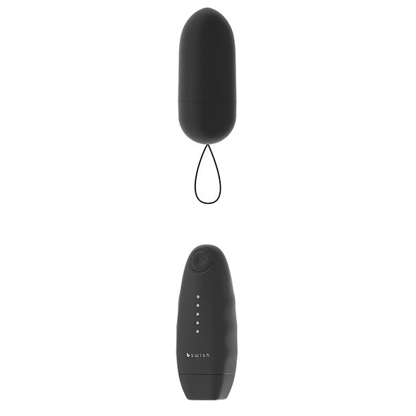 Vibratore nero B SWISH BNAUGHTY CLASSIC UNLEASHED con design elegante e dettagli classici, mostrato in primo piano.