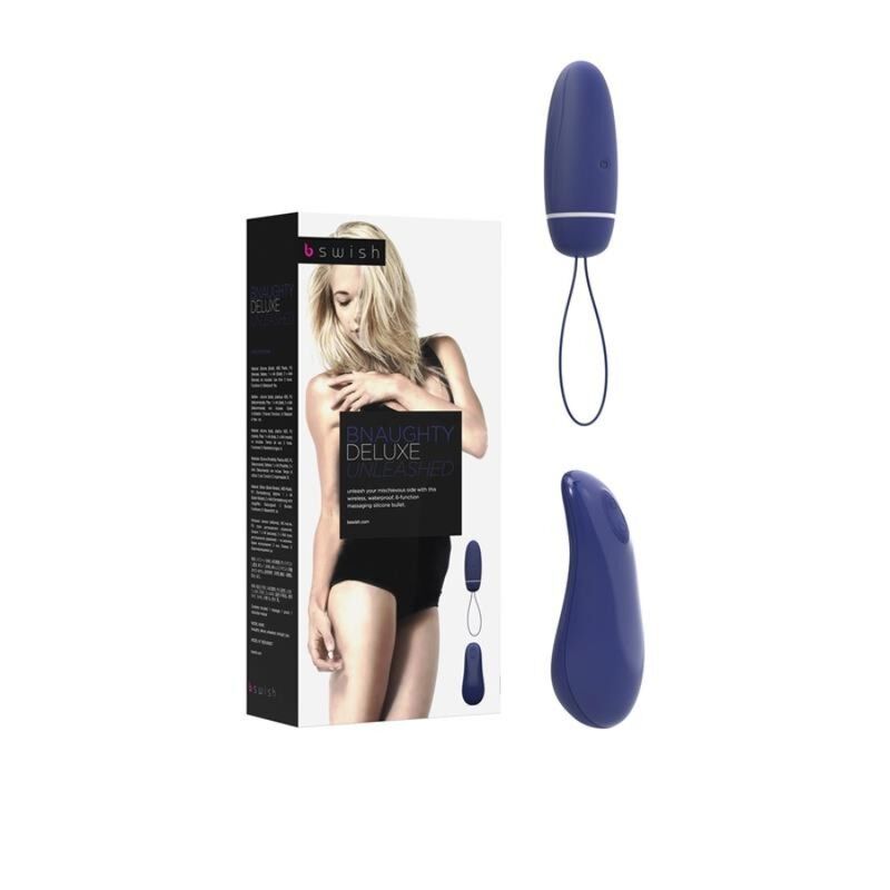 Vibratore B SWISH BNAUGHTY DELUXE UNLEASHED Blu Notte, morbido e colorato, con design ergonomico e dettagli eleganti.