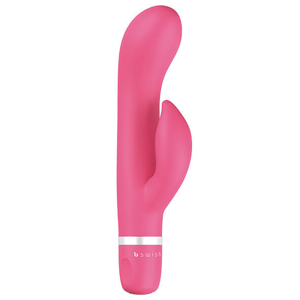 Vibratore B SWISH BWild Classic Marine Rabbit color guava con dettagli realistici, design ergonomico e superficie morbida.
