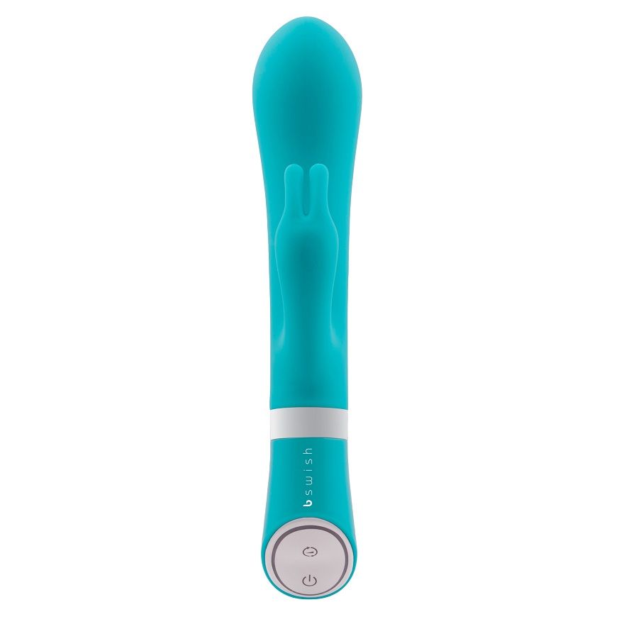 Vibratore bunny B SWISH BWILD DELUXE con coniglio, colore verde giada, design elegante e dettagli realistici.