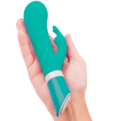 Vibratore coniglio B SWISH BWILD DELUXE Bunny, design a forma di coniglio con dettagli in giada, stimolante e colorato.