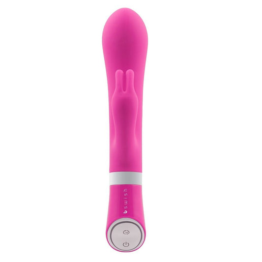 Vibratore Bunny B SWISH BWILD DELUXE con coniglio, design elegante, colore lampone, stimolante e realistico.