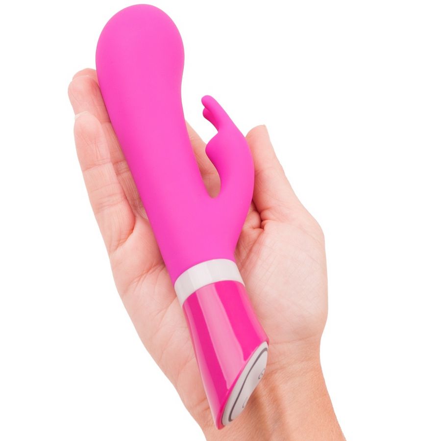 Vibratore Bunny B SWISH BWILD DELUXE con coniglio in silicone color lampone, design elegante e stimolante per il piacere.