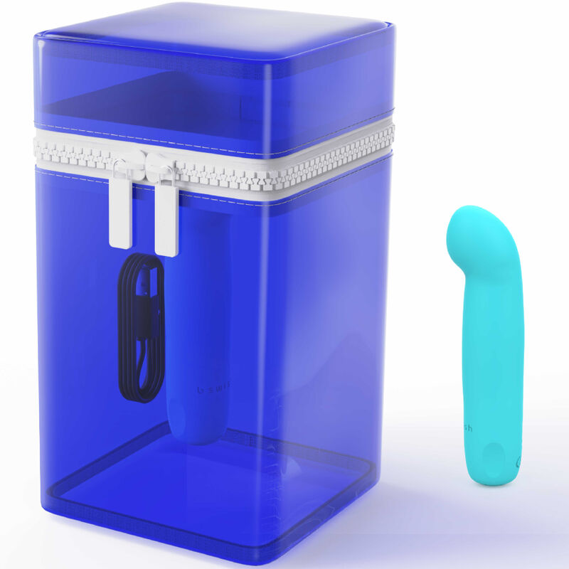 Vibratore ricaricabile in silicone blu B SWISH BCute Curve Infinite, edizione limitata, con design ergonomico e superficie liscia