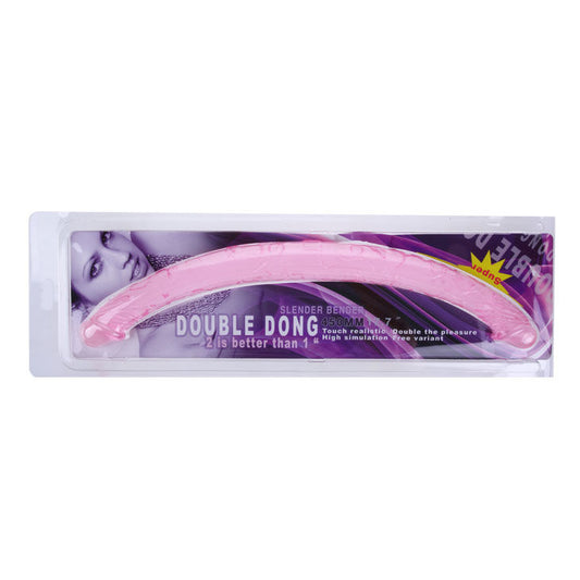 Dongi Doppio Rosa BAILE ANAL, lunghezza 44,5 cm, con dettagli realistici, mostrato in primo piano su sfondo neutro.