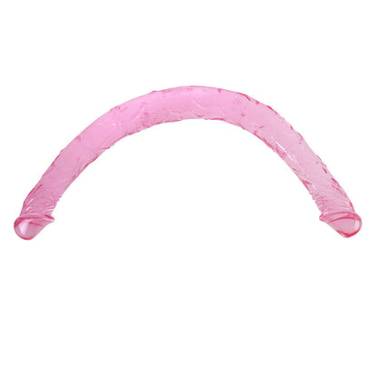 Dildo doppio rosa BAILE ANAL, lunghezza 44,5 cm, visibile in dettaglio su immagine.