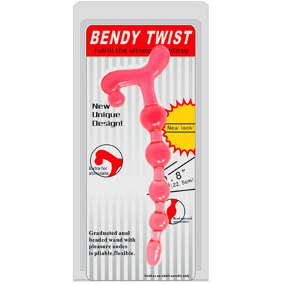 Sfere analle rosse flessibili Baile Anal Twist, morbide e flessibili, visibili in questa immagine.