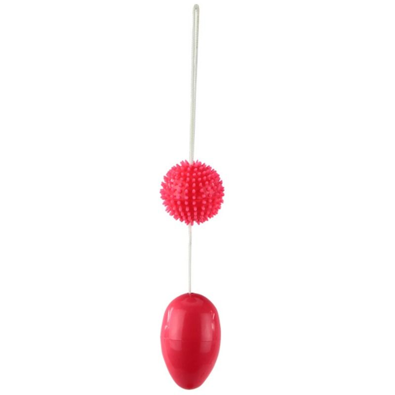 Sfera anale combinata BAILE TWINS BALLS, silicone, design ergonomico, usata per stimolazione anale, colore trasparente con dettagli colorati