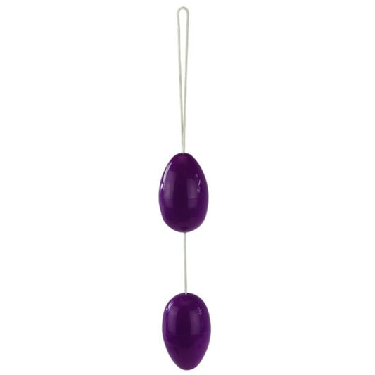 Sfere anal lilla BAILE TWINS BALLS ANAL, morbide e lisce, con design ergonomico per piacere e comfort.