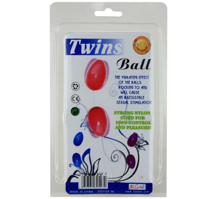 Sfere anale BAILE Twins Balls di colore lilla, morbida e morbida, per uso anal, con design ergonomico e sicuro.