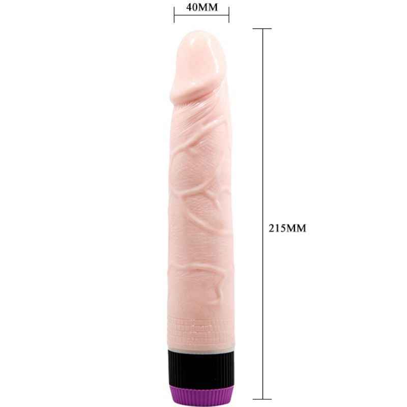 Vibratore realistico BAILE Adour Club da 21,5 cm con dettagli realistici, design ergonomico e finitura liscia.