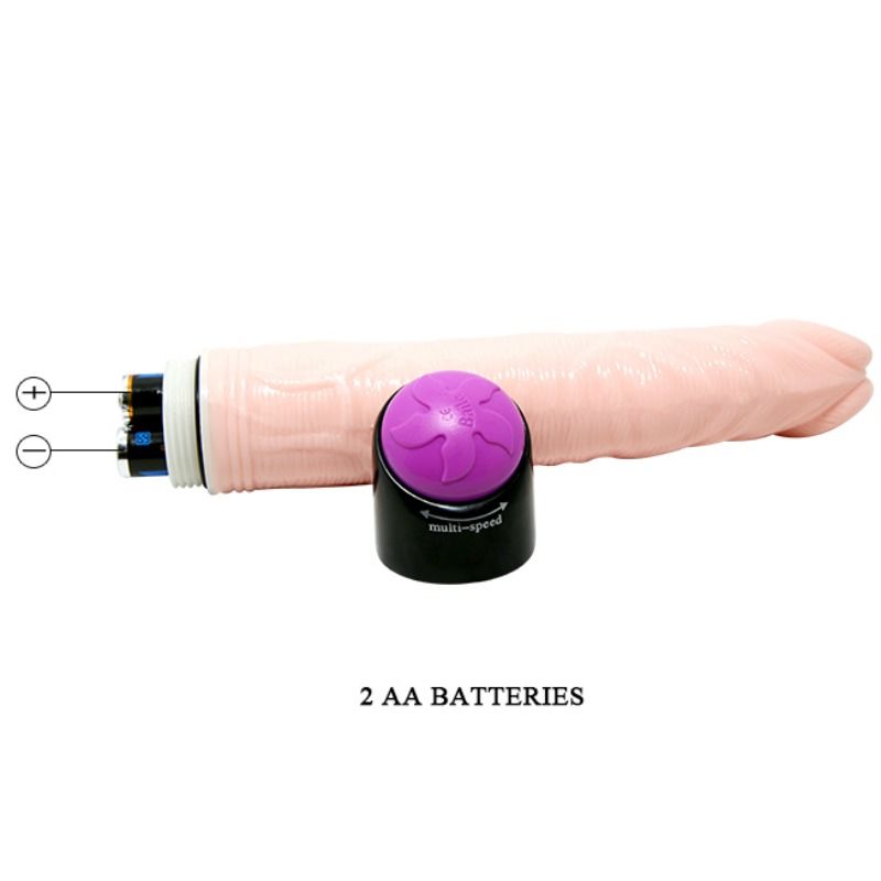 Vibratore realistico BAILE Adour Club da 23 cm con finitura naturale, dettagli realistici e design ergonomico.