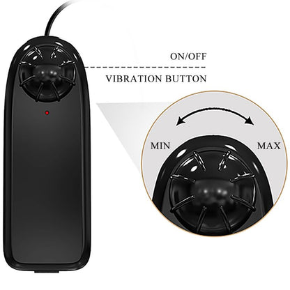 Vibratore realistico BAILE Bahamut di 21,8 cm in colore carne con telecomando, design dettagliato e stimolante.