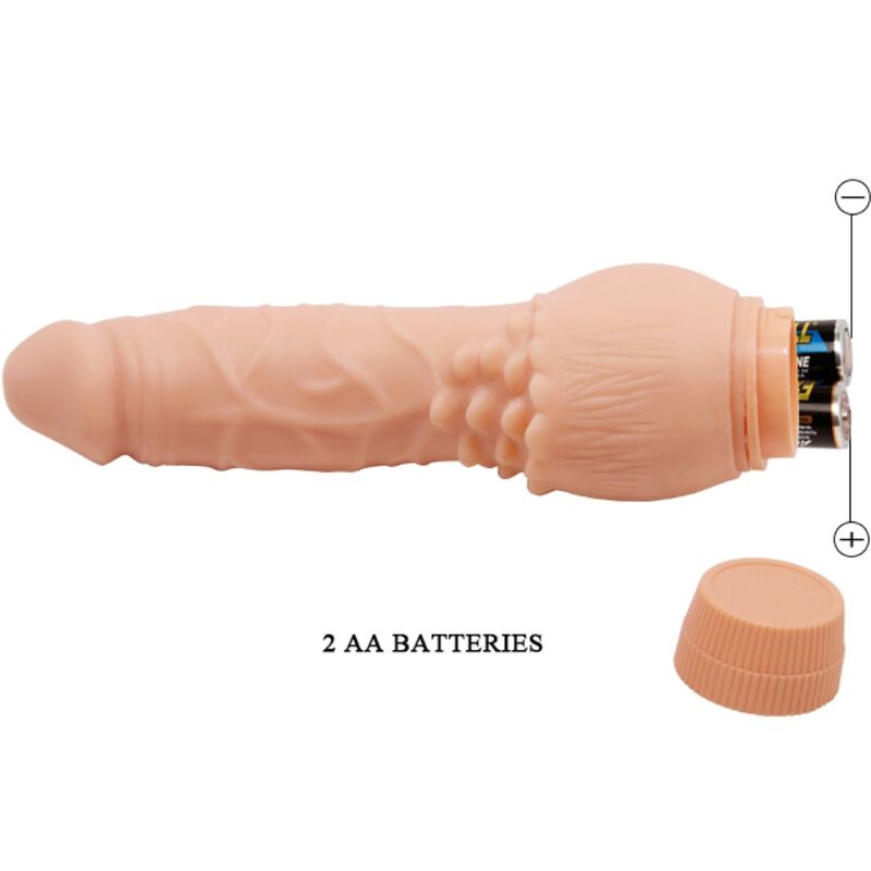 Vibratore realistico BAILE Barbara, 19,5 cm, forma carne, dettagli realistici, perfetto per stimolazione e piacere.