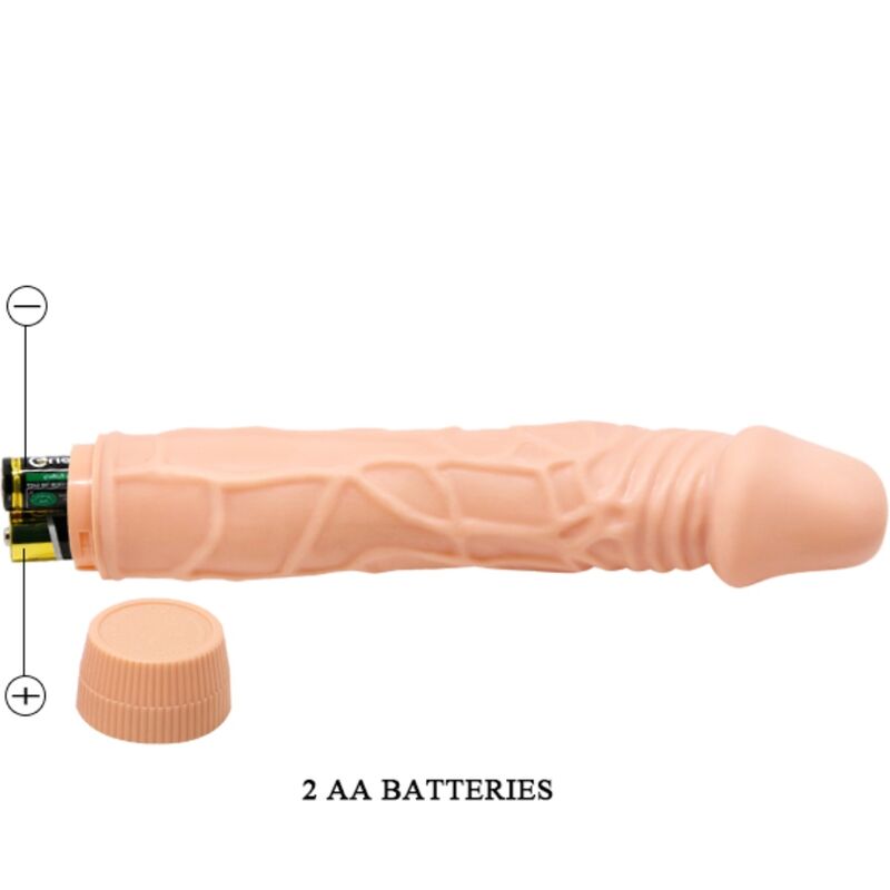 Vibratore realistico BAILE Bob da 22,5 cm colore carne, dettagli realistici e design ergonomico.