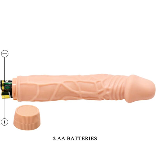 Vibratore realistico BAILE Bob da 22,5 cm colore carne, dettagli realistici e design ergonomico.