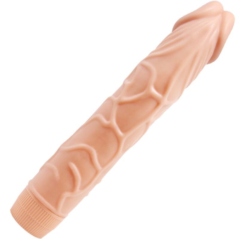 Vibratore realistico BAILE Bob di 22,5 cm colore carne, dettagli realistici e morbidi, ideale per stimolazione sensoriale e piacere.